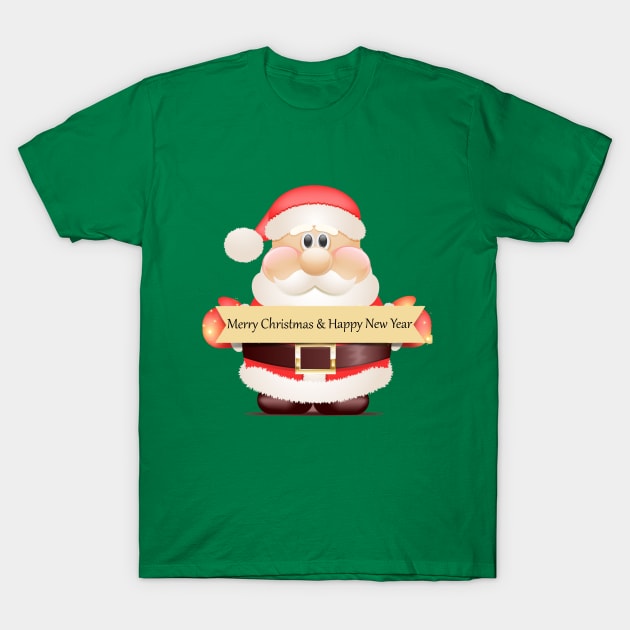 Cute Santa For Christmas & New Year T-Shirt by NICOLASFASHION